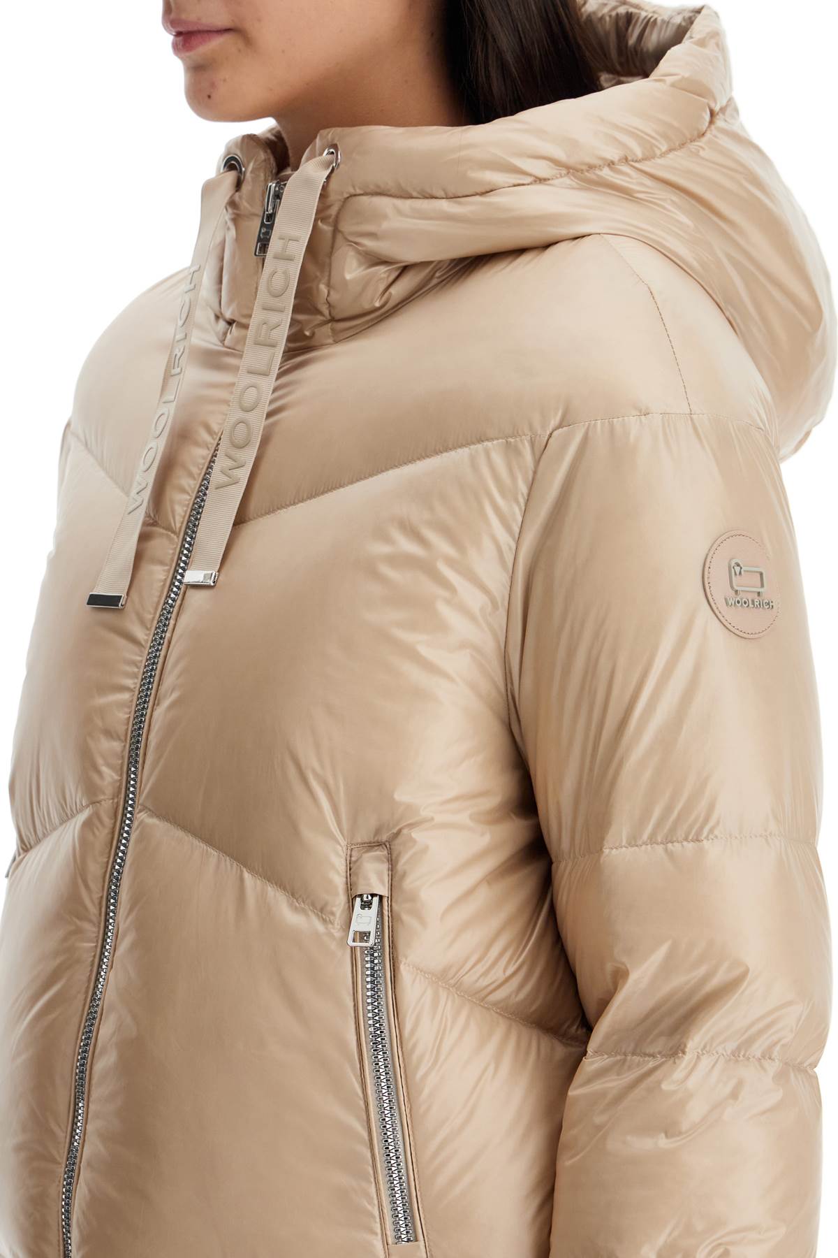 Shop Woolrich 'shiny Nylon Aliquipp In Beige