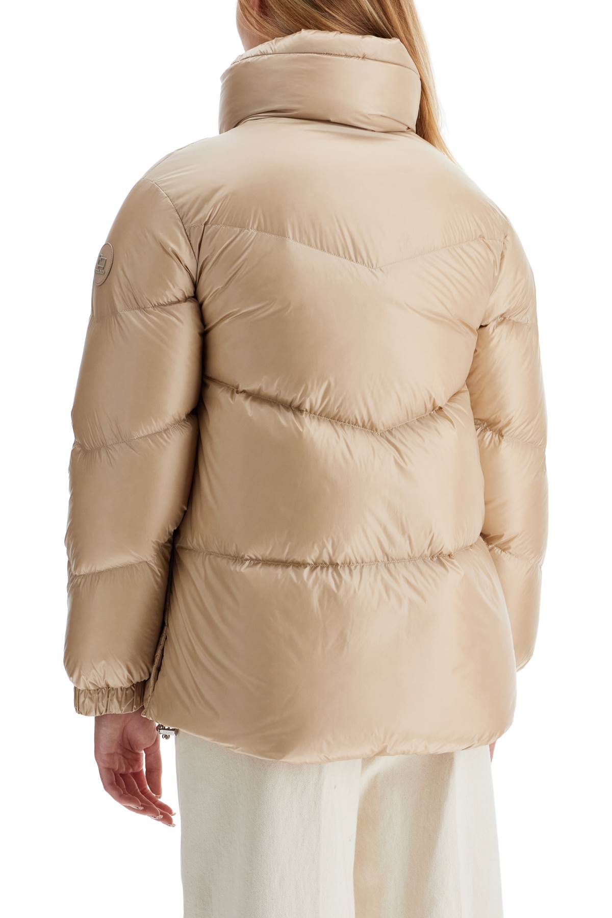 Shop Woolrich High-necked Aliquippa In Beige