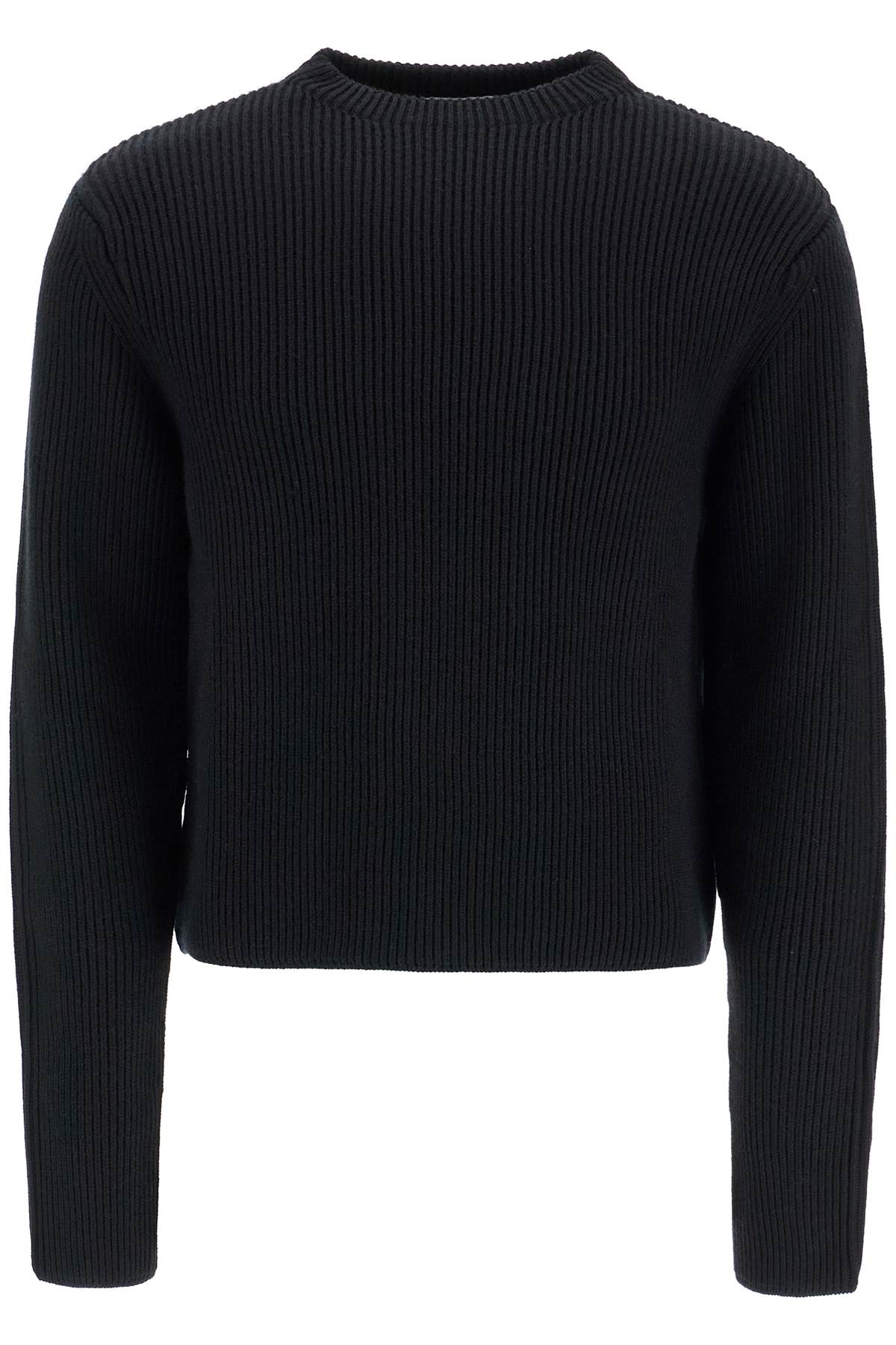 Shop Rier Ribbed Wool Pullover Sweater In Black