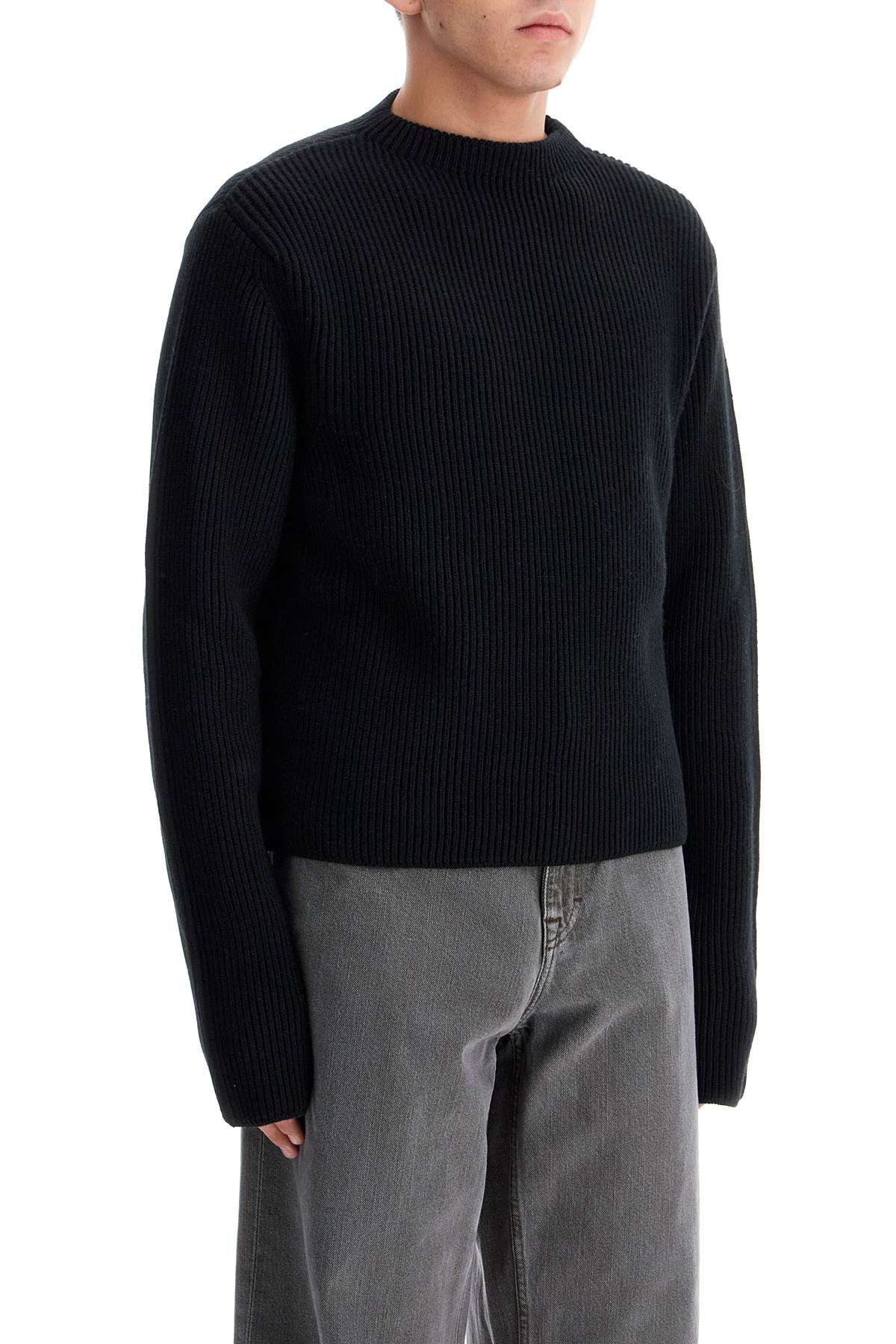 Shop Rier Ribbed Wool Pullover Sweater In Black