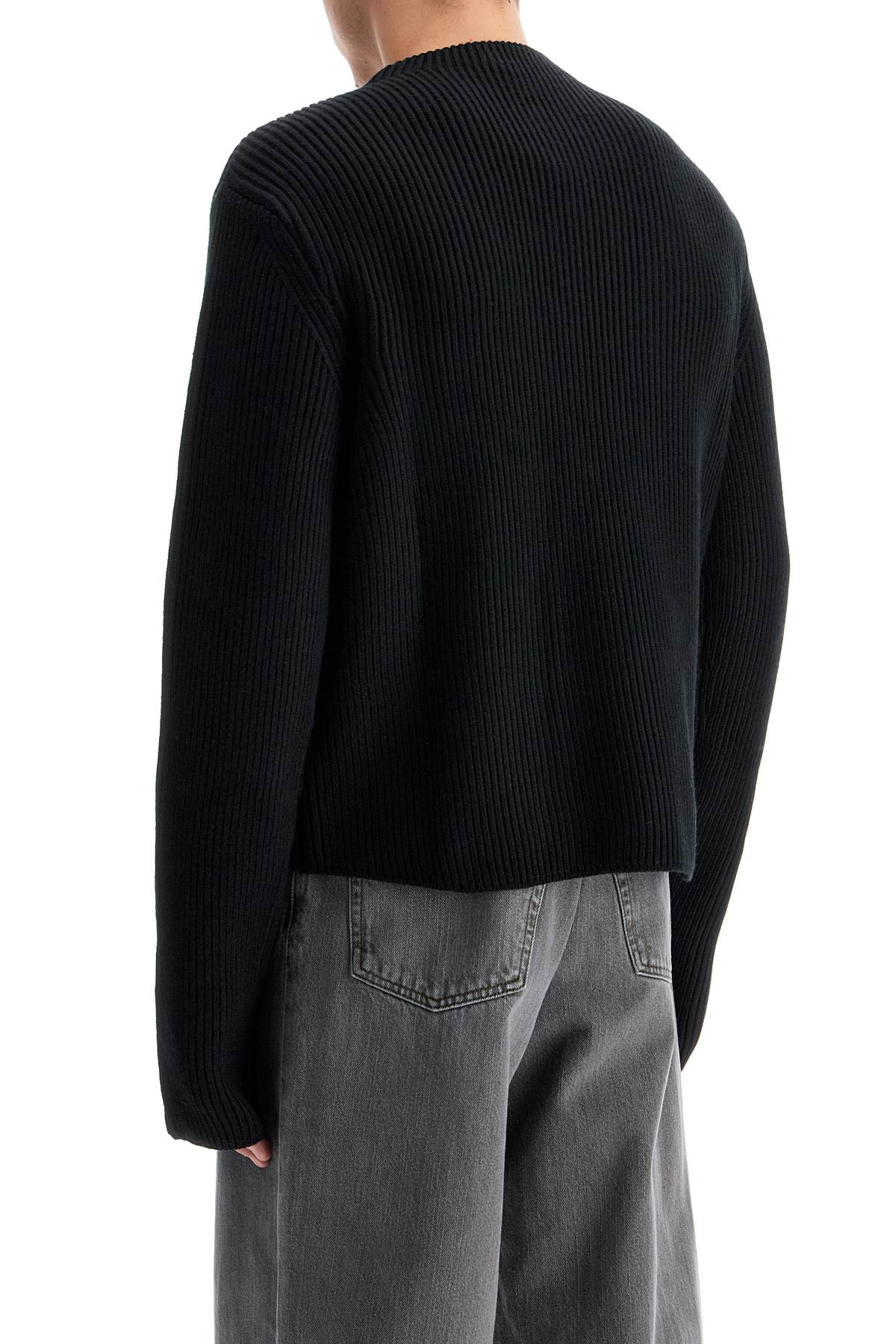 Shop Rier Ribbed Wool Pullover Sweater In Black