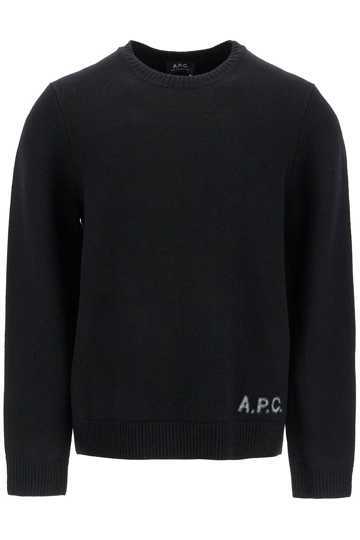 Shop Apc 'compact Wool Edward Pullover Sweater In Black