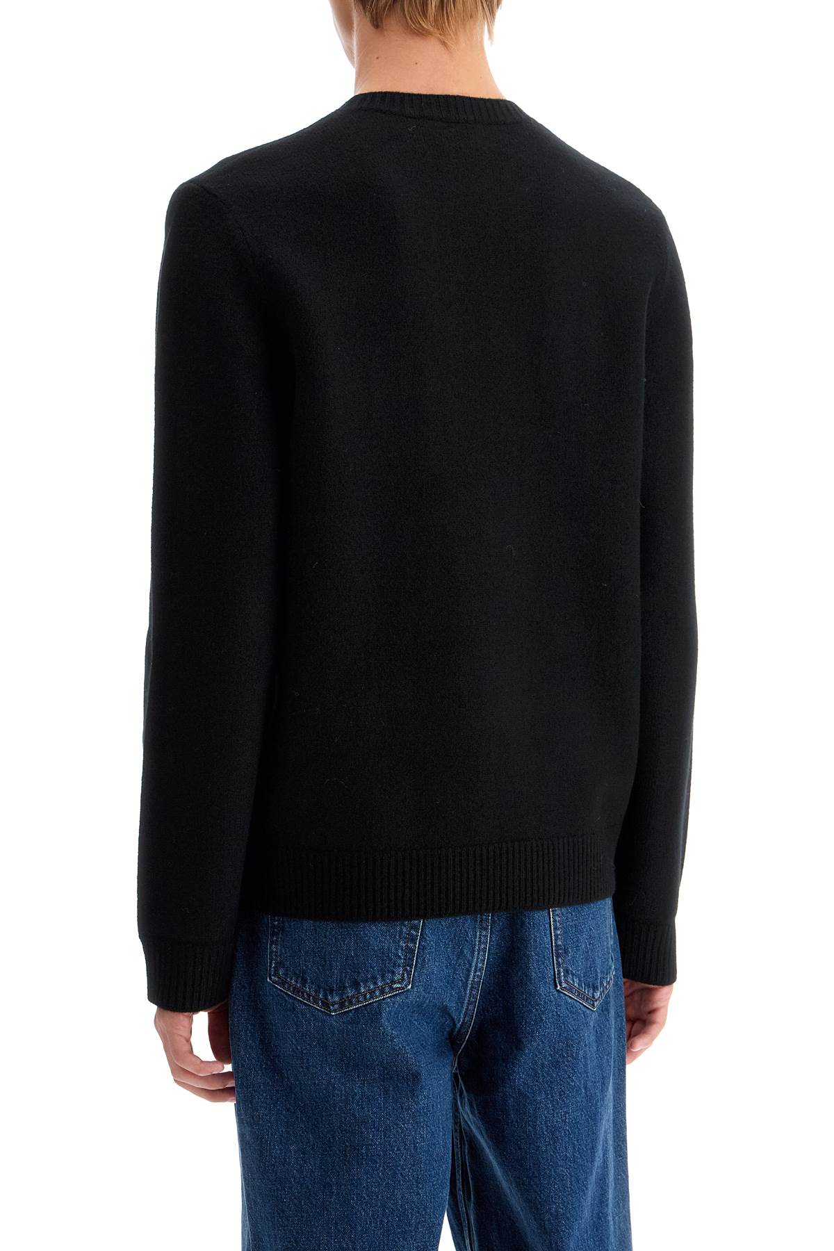 Shop Apc 'compact Wool Edward Pullover Sweater In Black