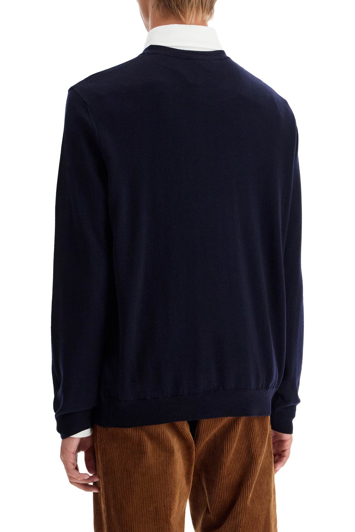 Shop Apc Wool Crewneck Pullover In Blue