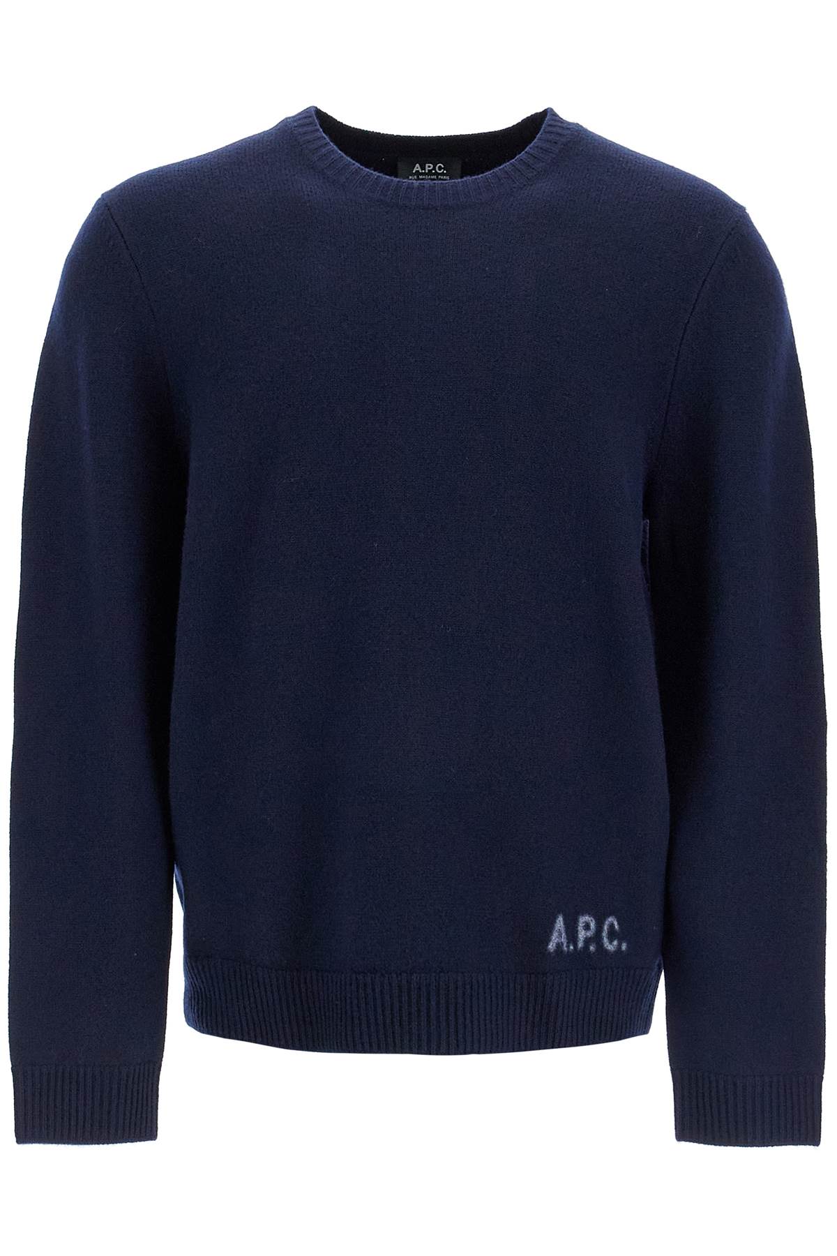 Shop Apc 'compact Wool Edward Pullover Sweater In Blue