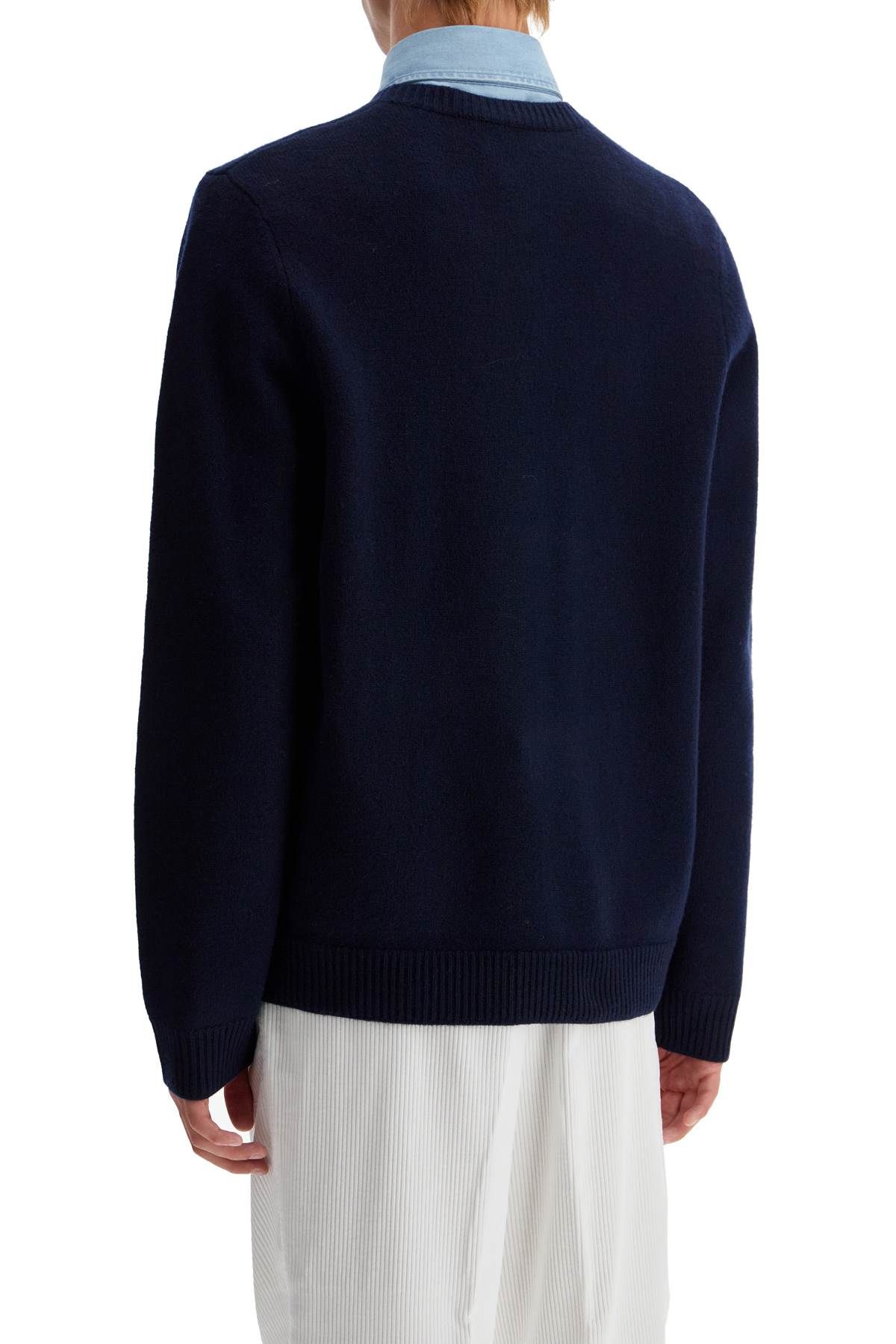 Shop Apc 'compact Wool Edward Pullover Sweater In Blue