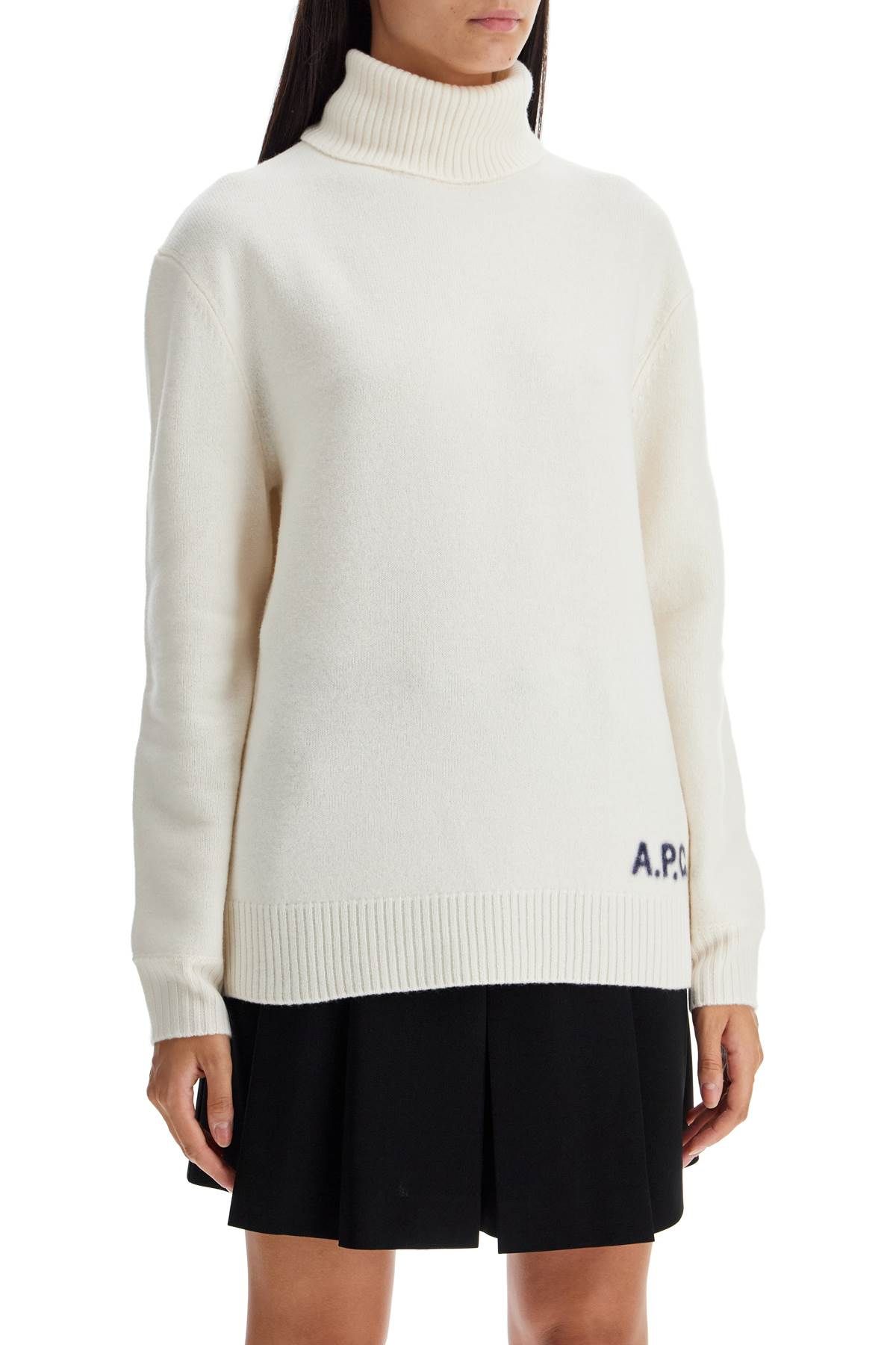 Shop Apc Walter High-neck Pullover In White