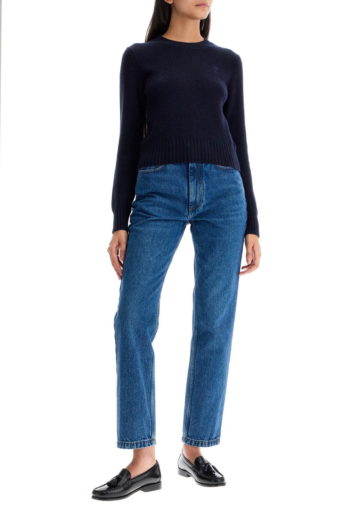 Shop Ami Alexandre Matiussi 'cashmere And Wool Pullover In Blue