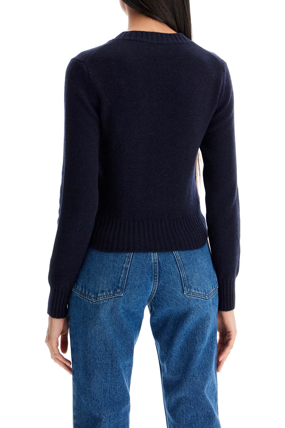 Shop Ami Alexandre Matiussi 'cashmere And Wool Pullover In Blue