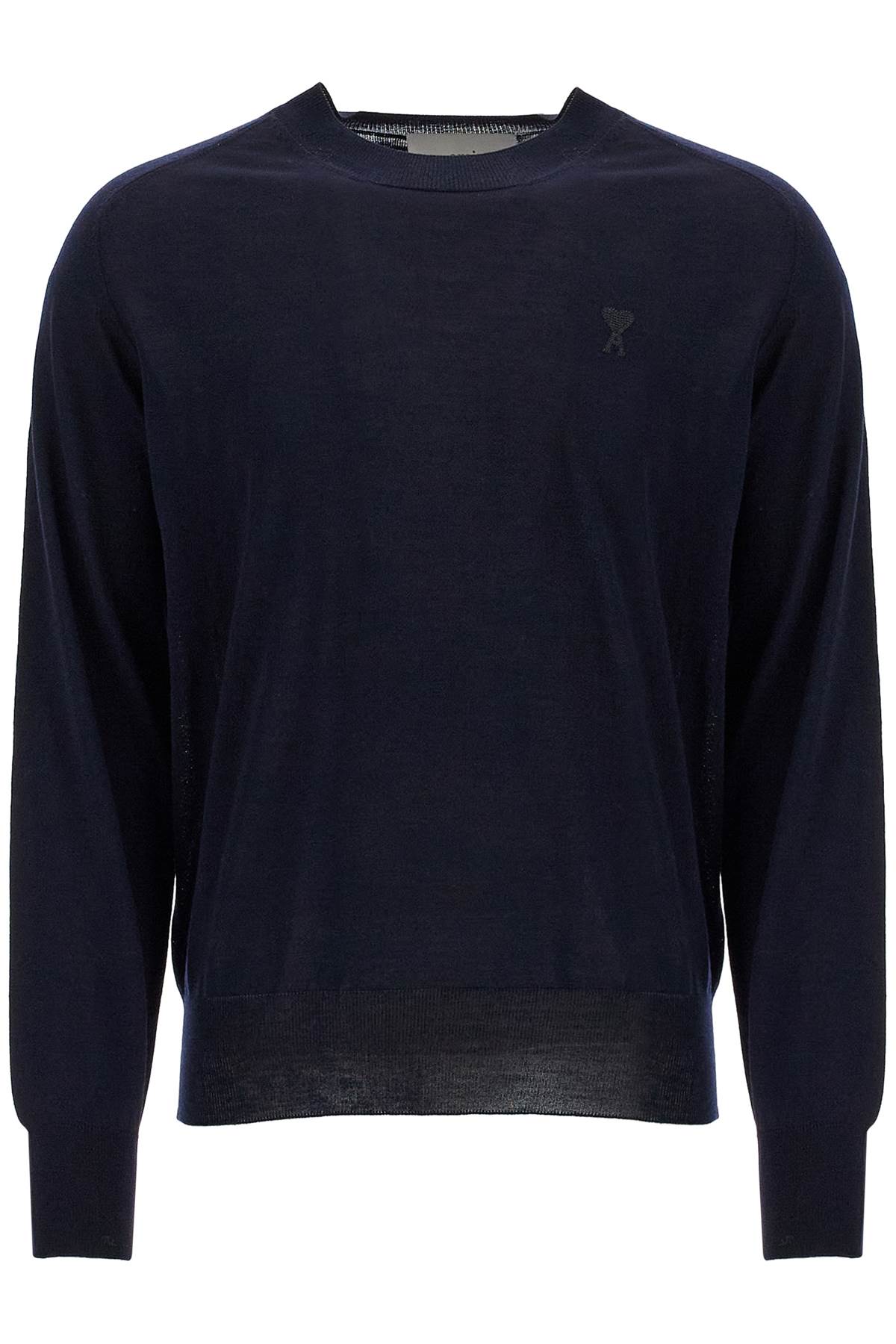 Shop Ami Alexandre Matiussi Lightweight Wool Raglan Pullover In Blue