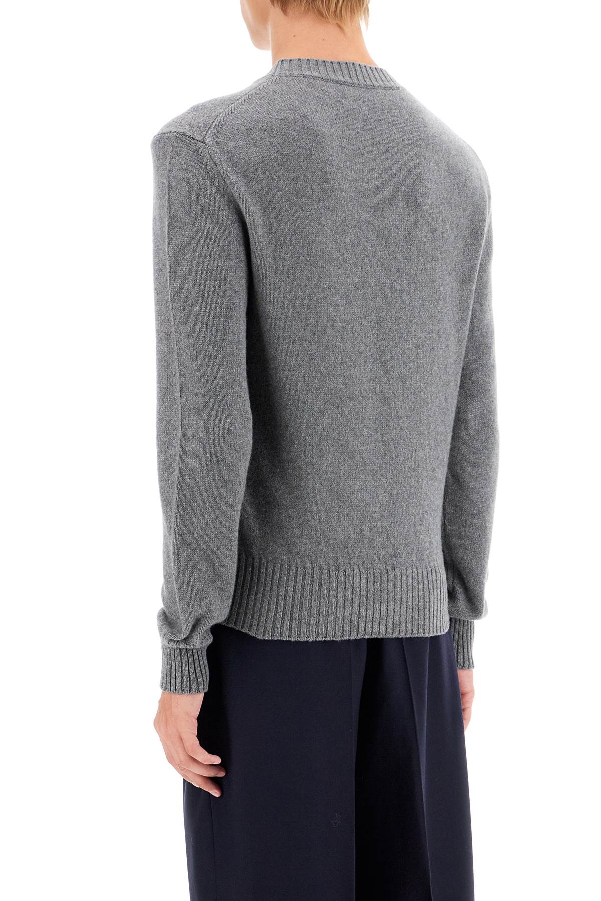 Shop Ami Alexandre Matiussi Cashmere Crewneck Pullover In Grey