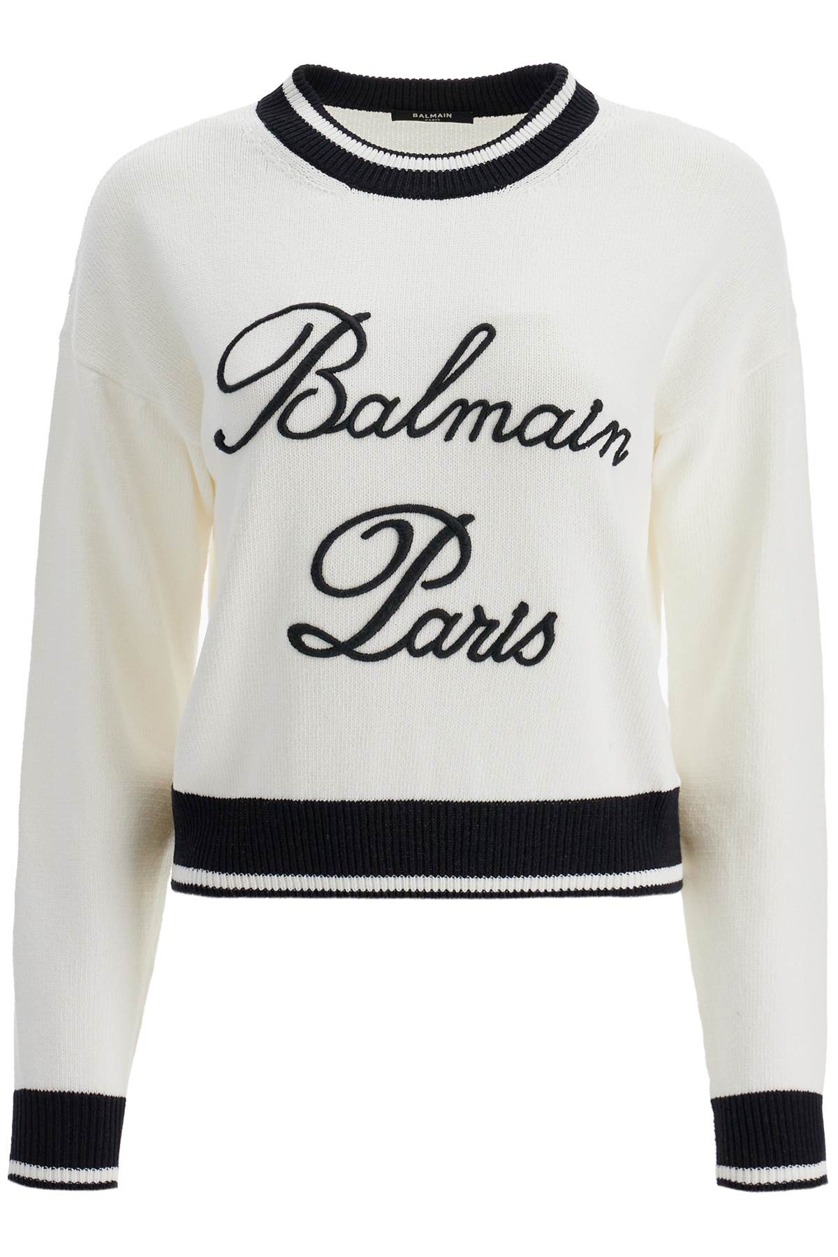 Shop Balmain Boxy Cotton And Lyocell Blend In White