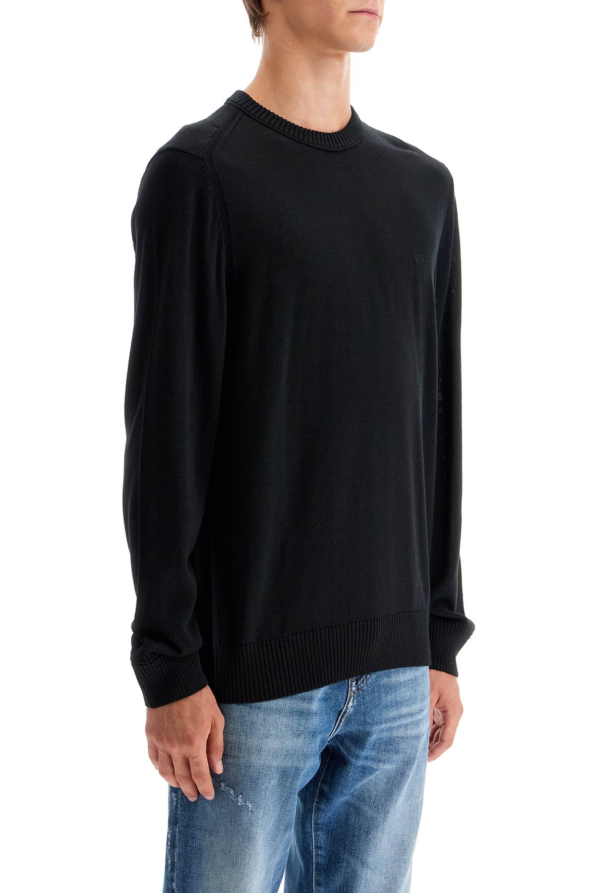 Shop Hugo Boss 'avac Wool Blend Pullover In Black