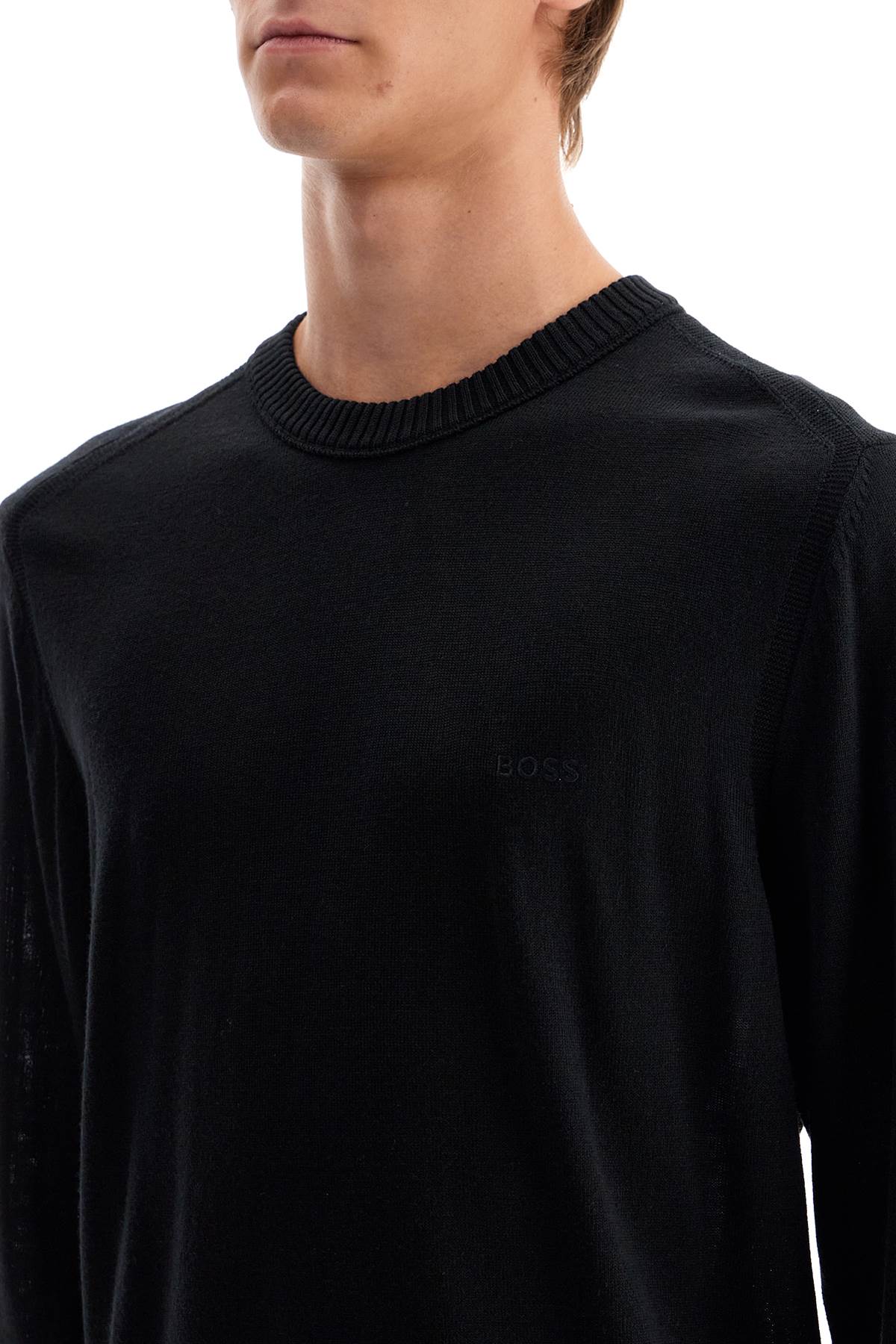 Shop Hugo Boss 'avac Wool Blend Pullover In Black