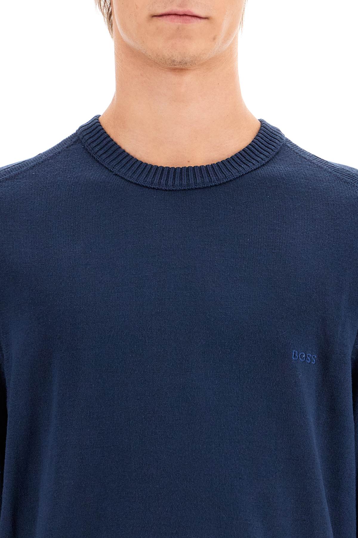 Shop Hugo Boss 'avac Wool Blend Pullover In Blue