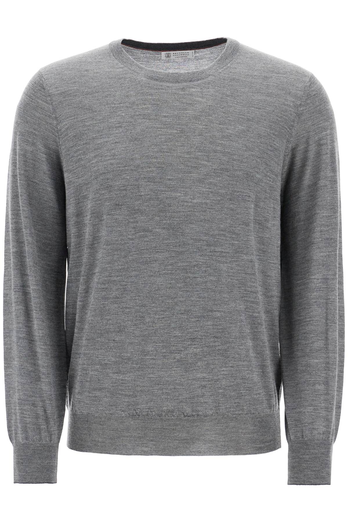 Shop Brunello Cucinelli Fine Wool-cashmere Sweater In Grey