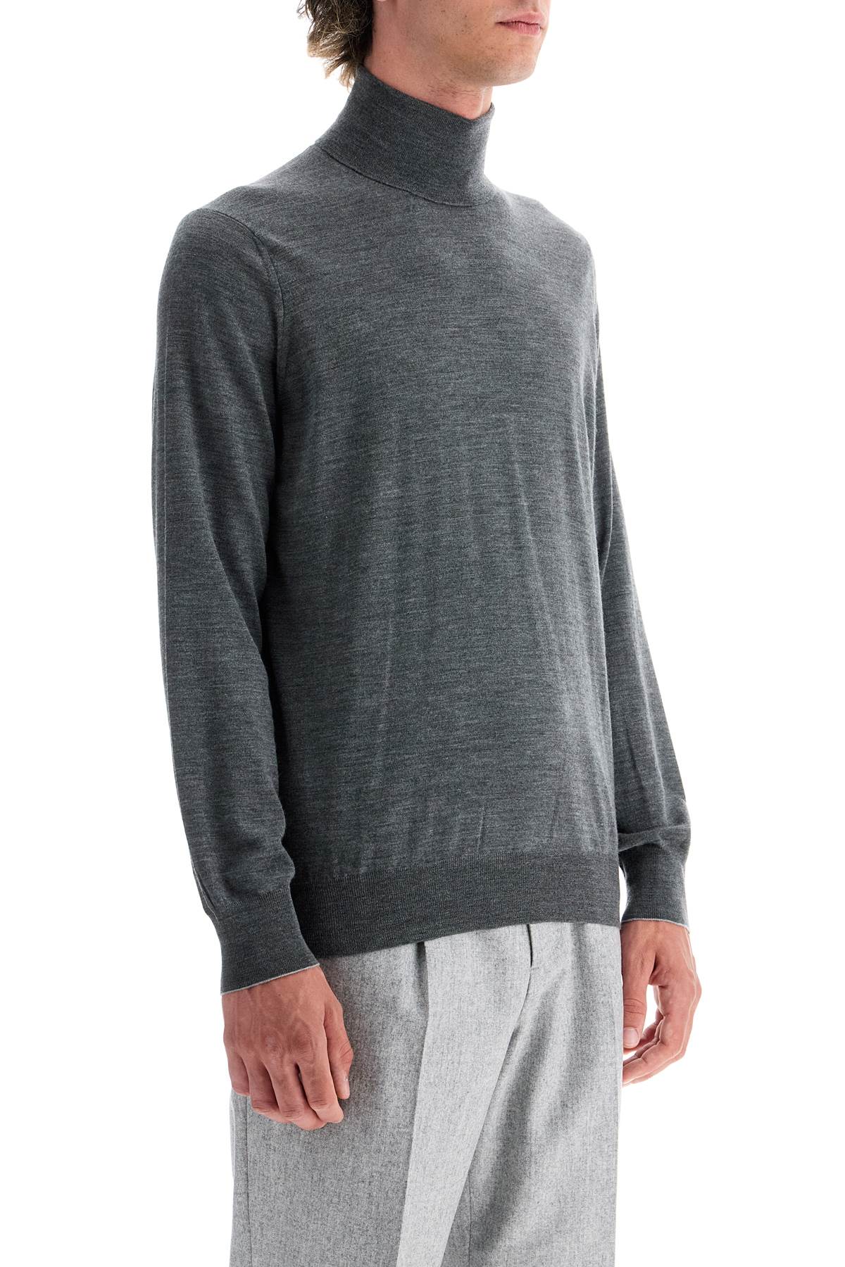 Shop Brunello Cucinelli High-neck Pullover Sweater In Grey