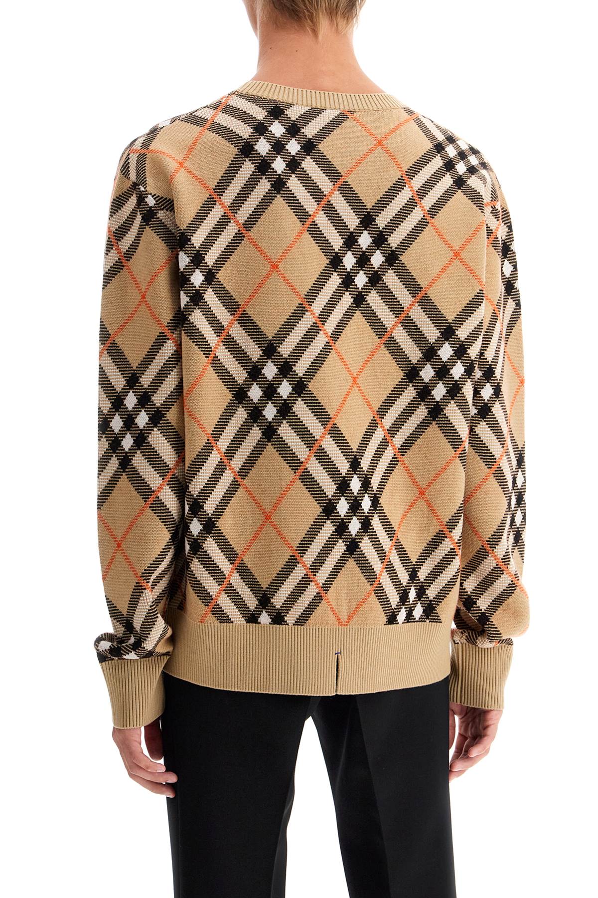 Shop Burberry Ered Wool And Mohair Pullover Sweater In Beige