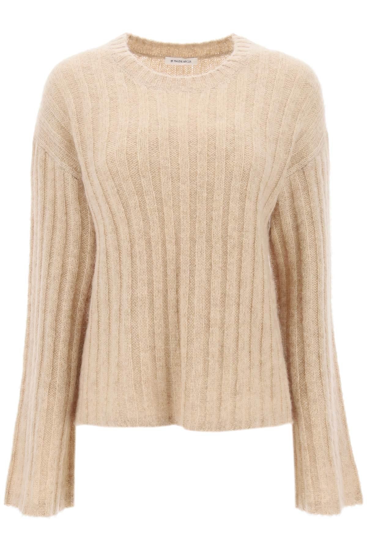 Shop By Malene Birger Ribbed Knit Pullover Sweater In Beige