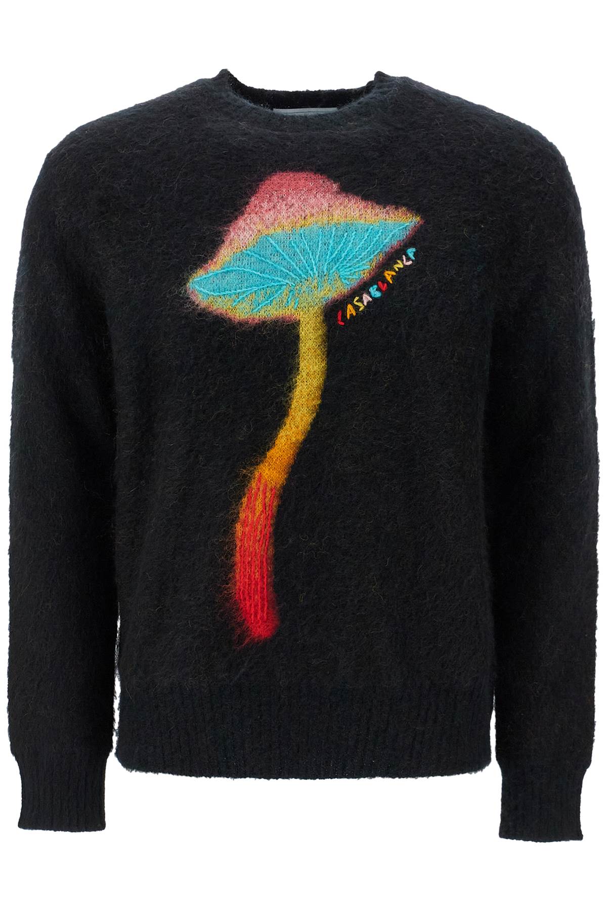 Shop Casablanca Rainbow Mushroom Sweater In Black