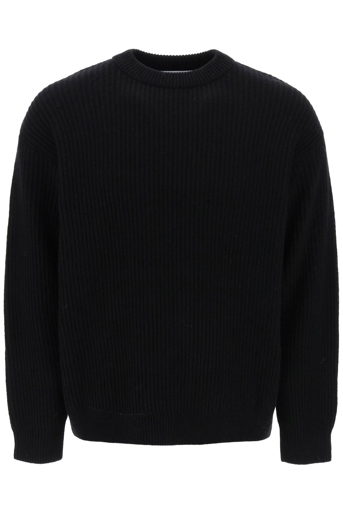 Shop Closed Recycled-wool Sweater In Black