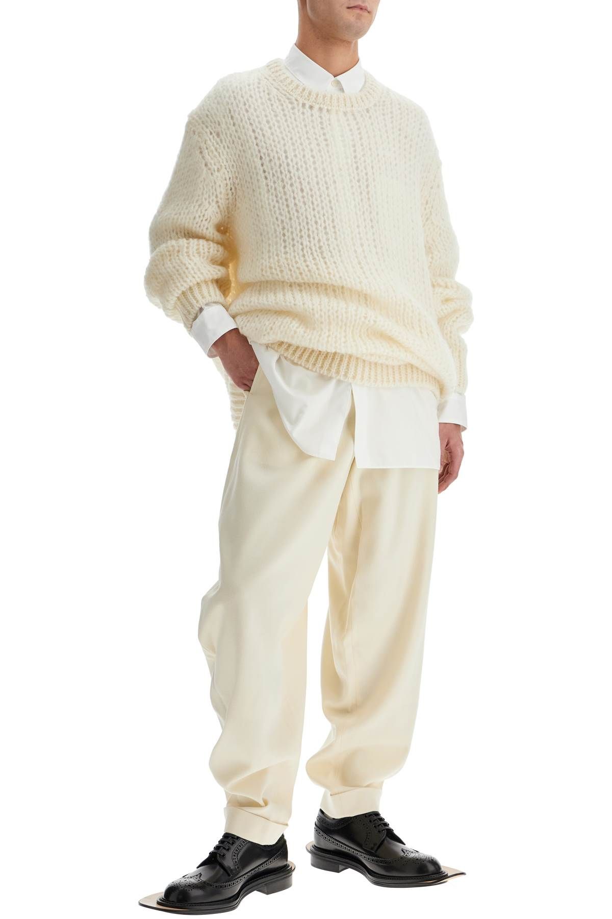 Shop Comme Des Garçons Homme Deux "oversized Moh In White