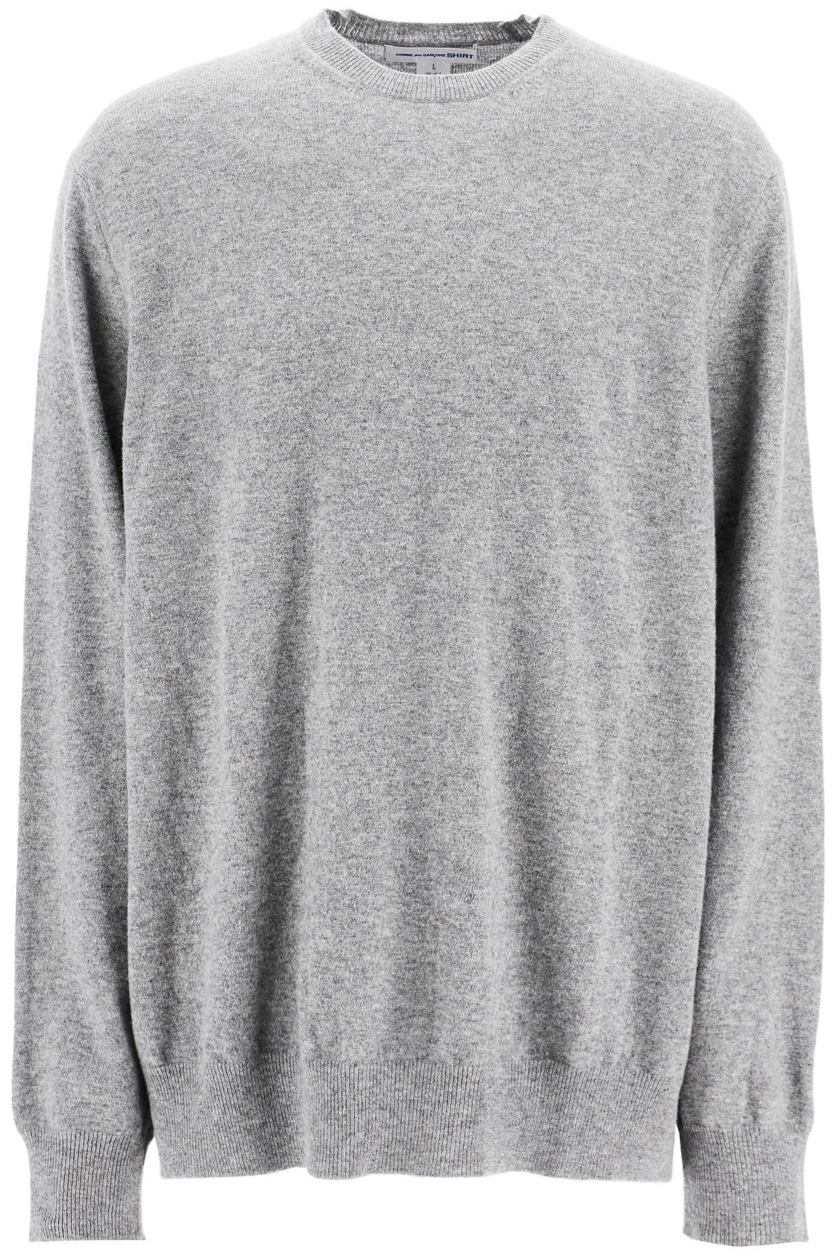 Shop Comme Des Garçons Shirt Wool Yarn Pullover Sweater In Grey