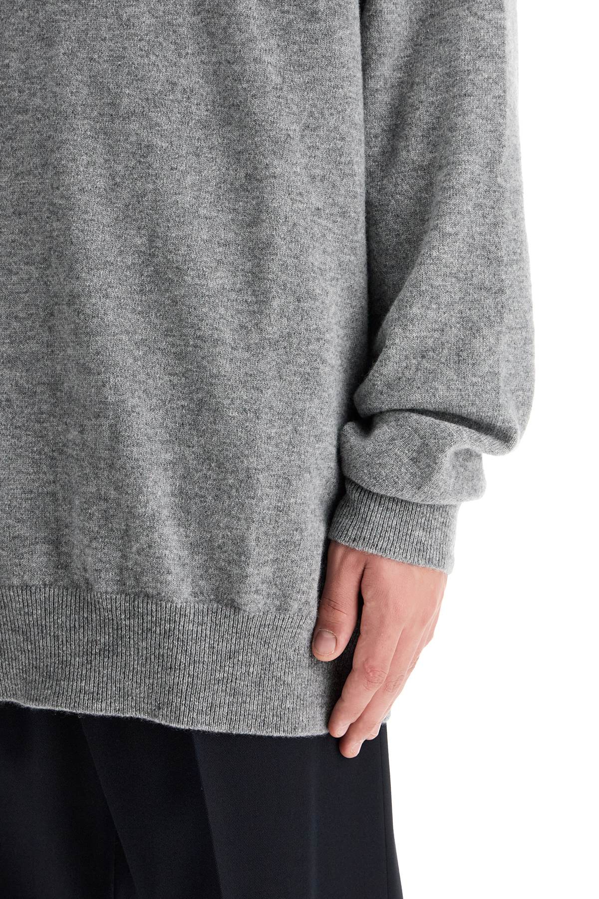 Shop Comme Des Garçons Shirt Wool Yarn Pullover Sweater In Grey