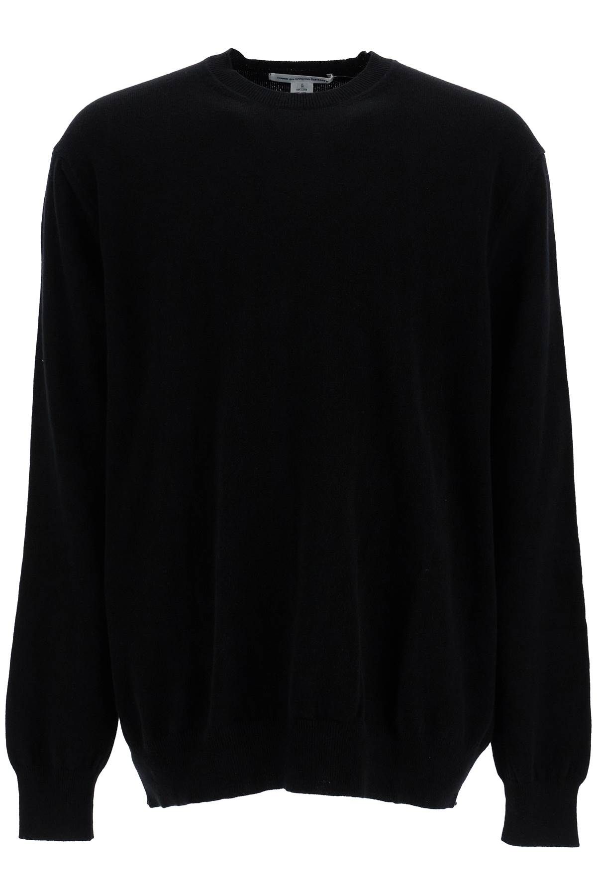 Shop Comme Des Garçons Shirt Wool Yarn Pullover Sweater In Black