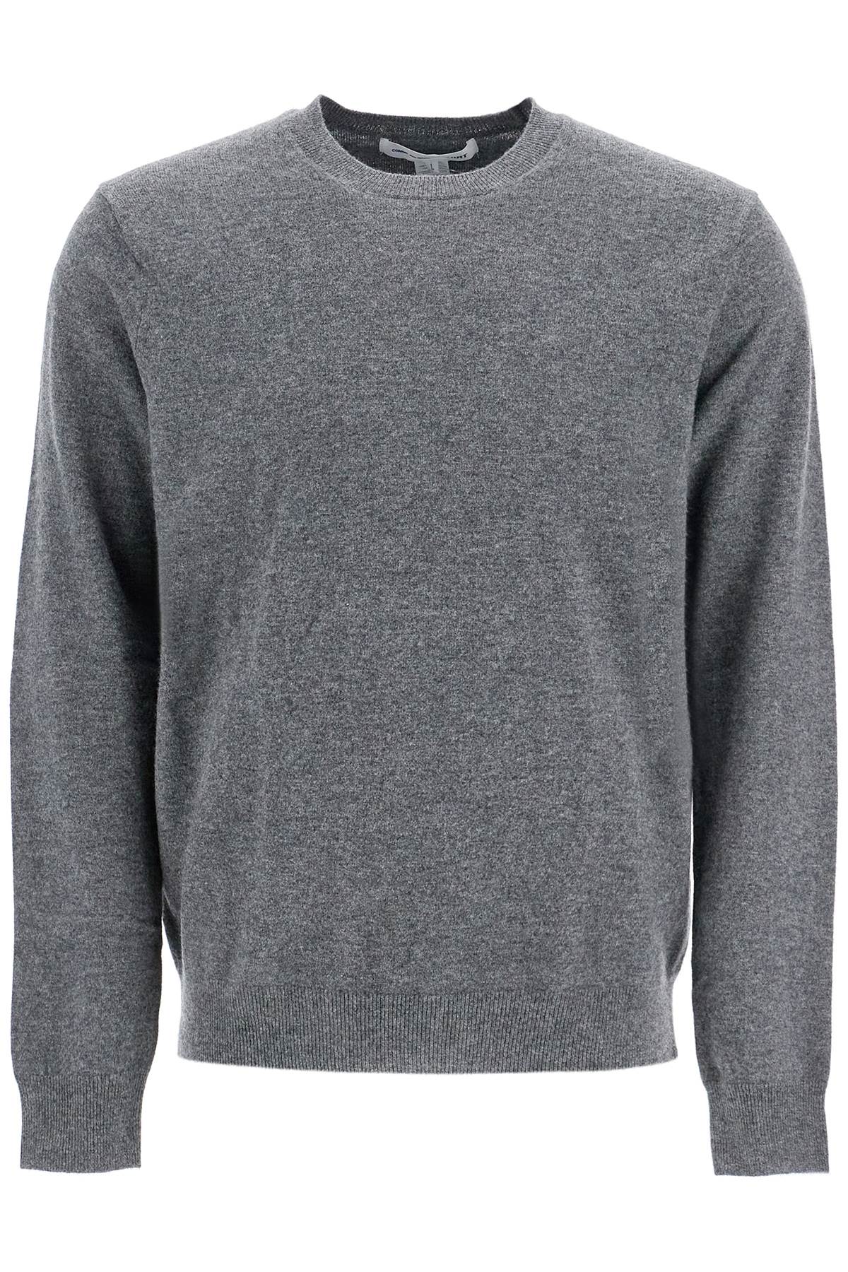 Shop Comme Des Garçons Shirt Wool Crewneck Pullover In Grey