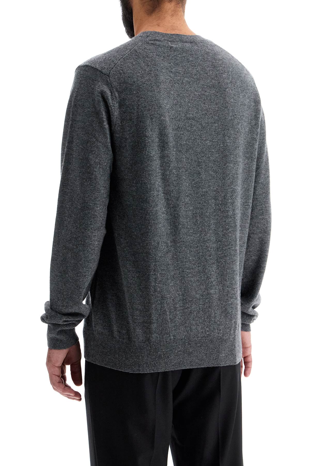 Shop Comme Des Garçons Shirt Wool Crewneck Pullover In Grey