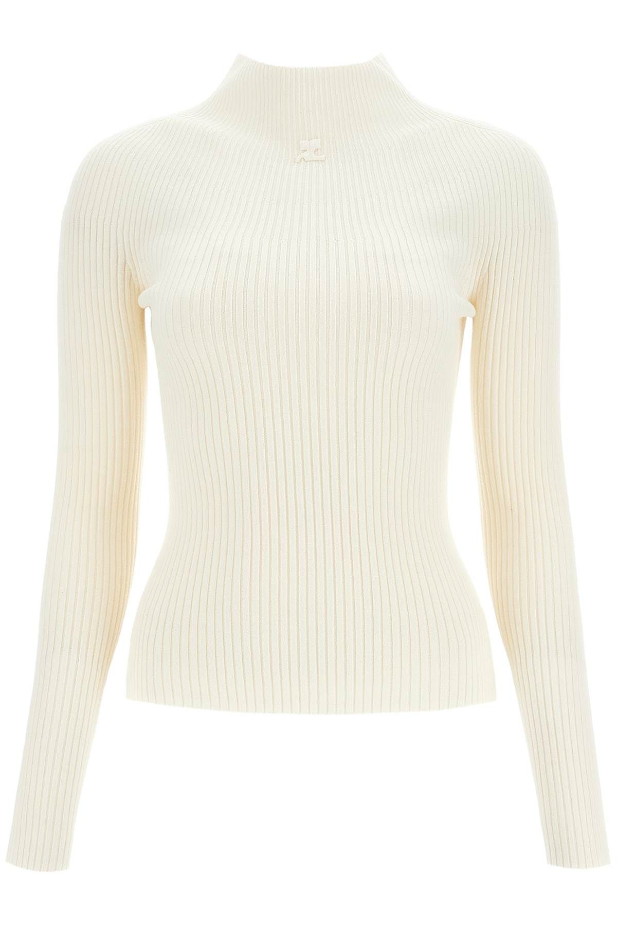 Shop Courrèges Fleece Pullover In Neutro