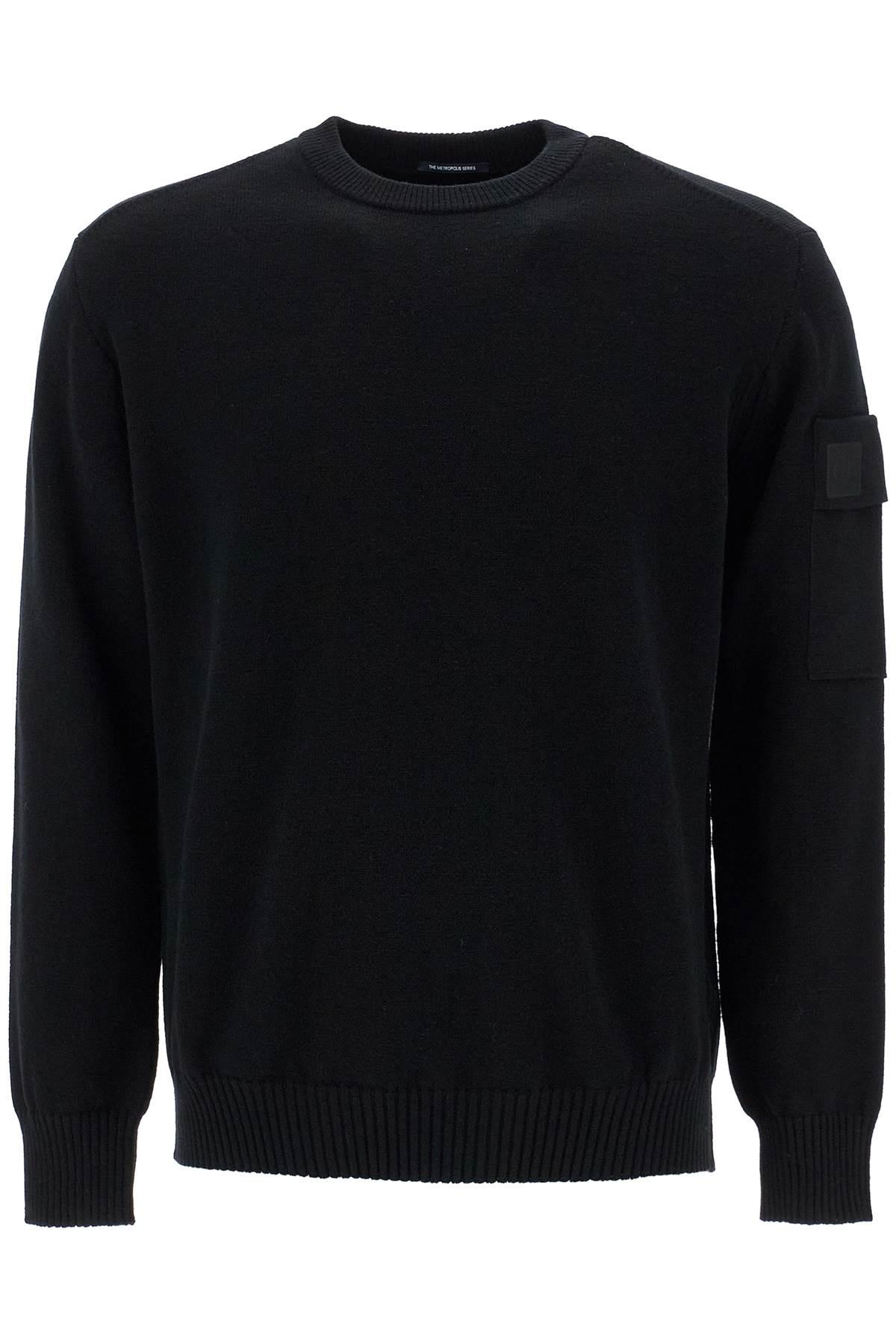 Shop C.p. Company Merino Wool Pullover Sweater In Black