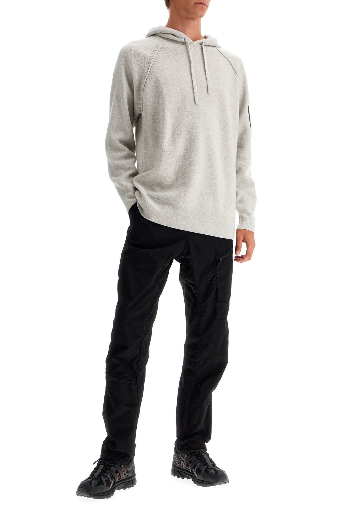 Shop C.p. Company Hooded Sweatshirt In Wool Blend In Neutro