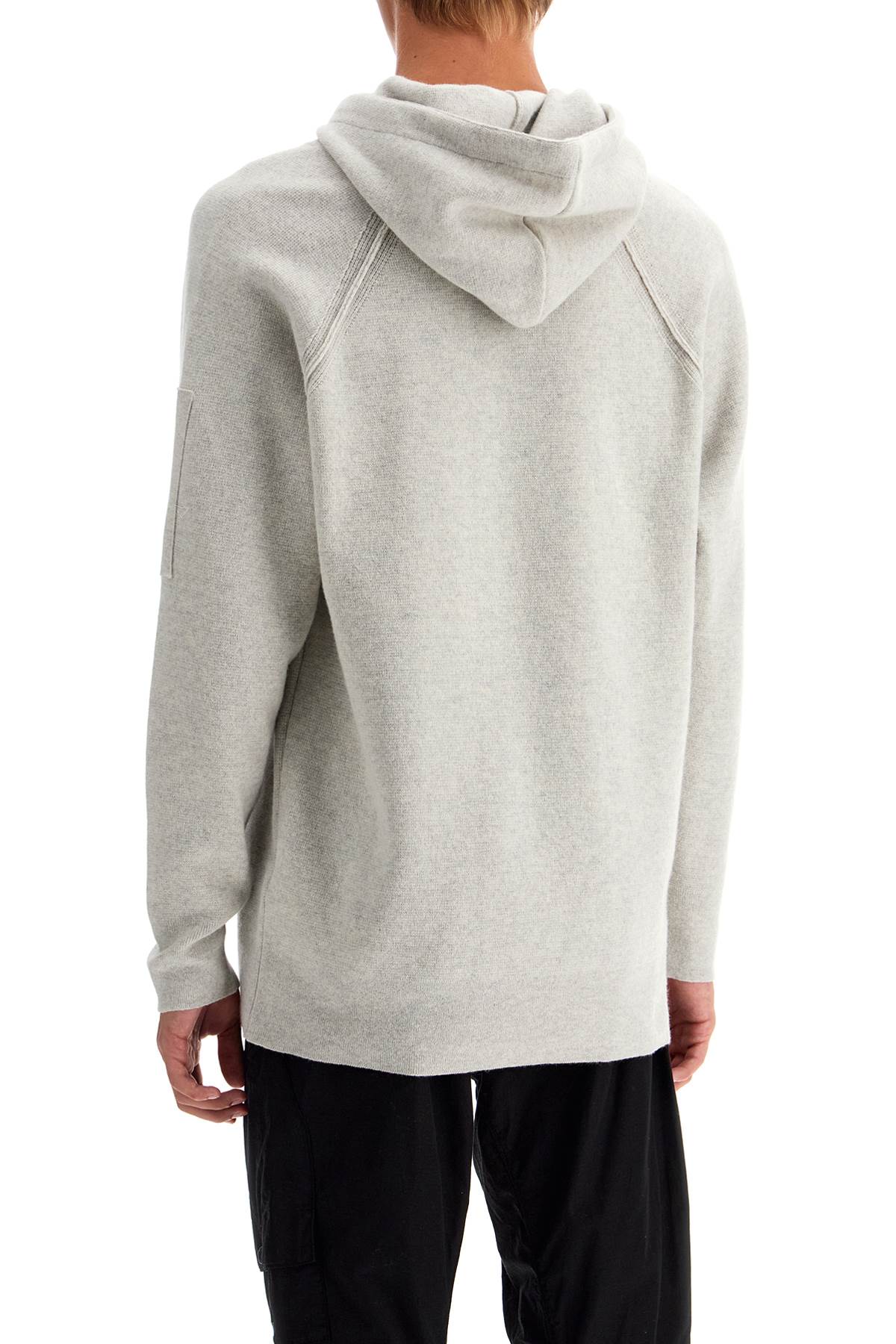 Shop C.p. Company Hooded Sweatshirt In Wool Blend In Neutro