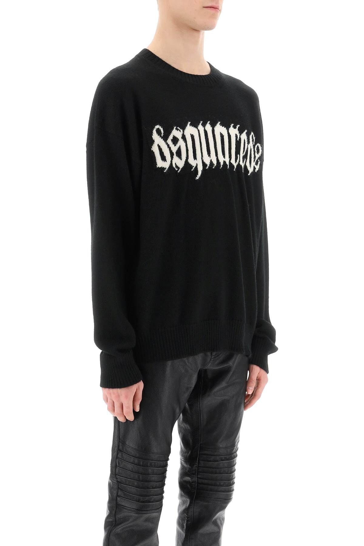 Shop Dsquared2 Gothic Logo Sweater In Black