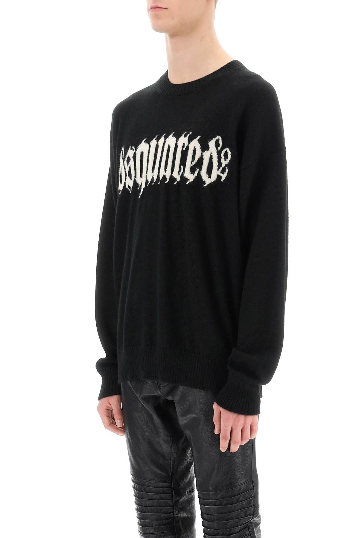 Shop Dsquared2 Gothic Logo Sweater In Black