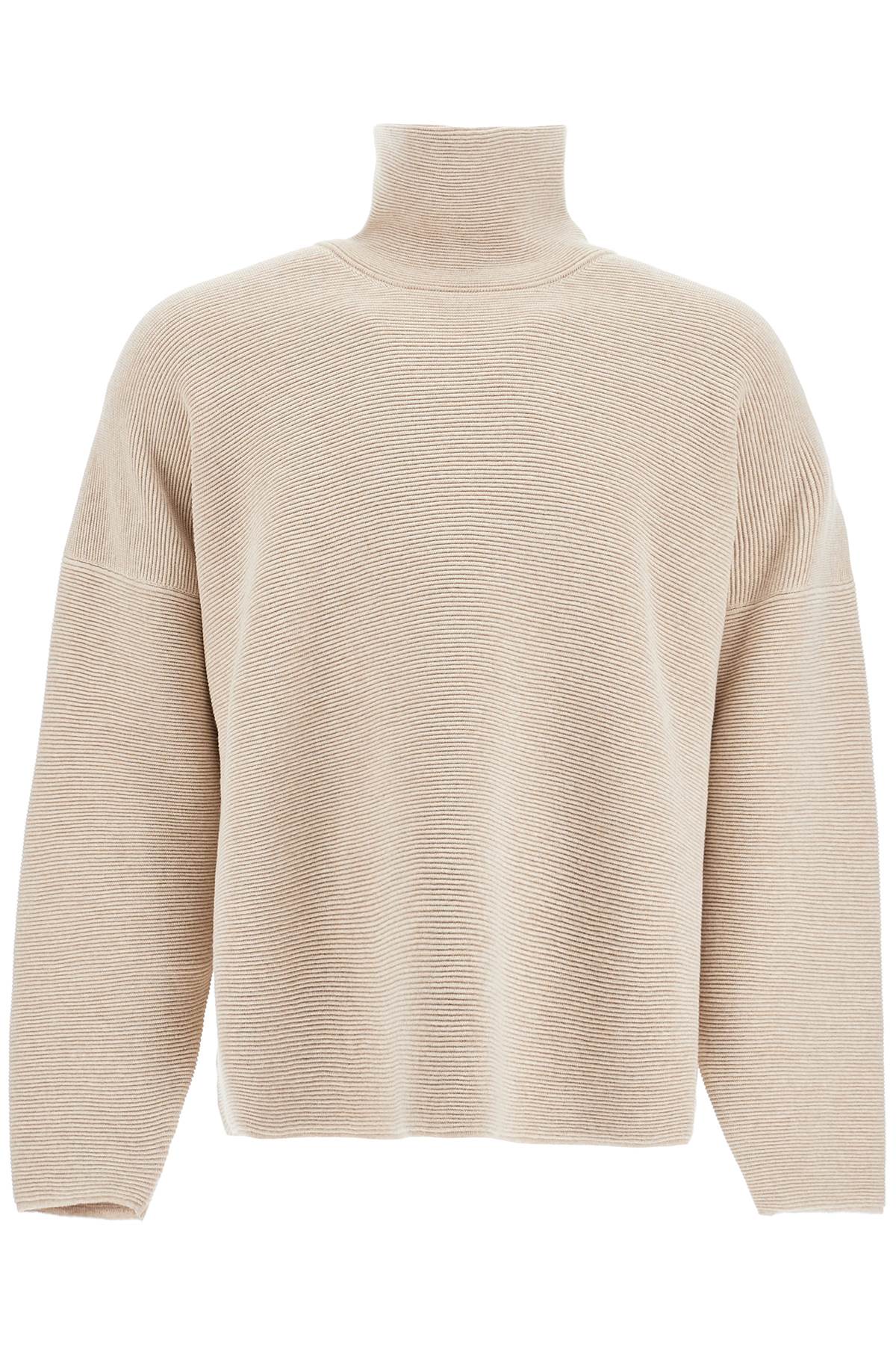 Shop Fear Of God High-neck Ottoman Pullover In Beige