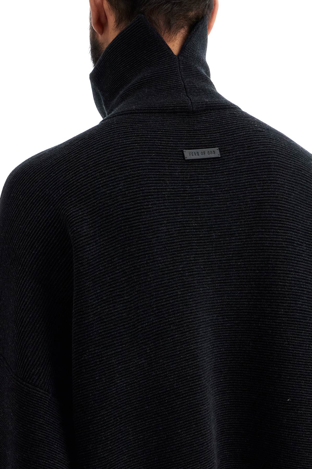 Shop Fear Of God High-neck Ottoman Pullover In Grey