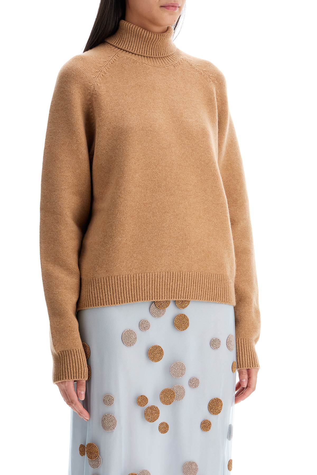 Shop Fendi Cashmere Selleria Pullover In Beige