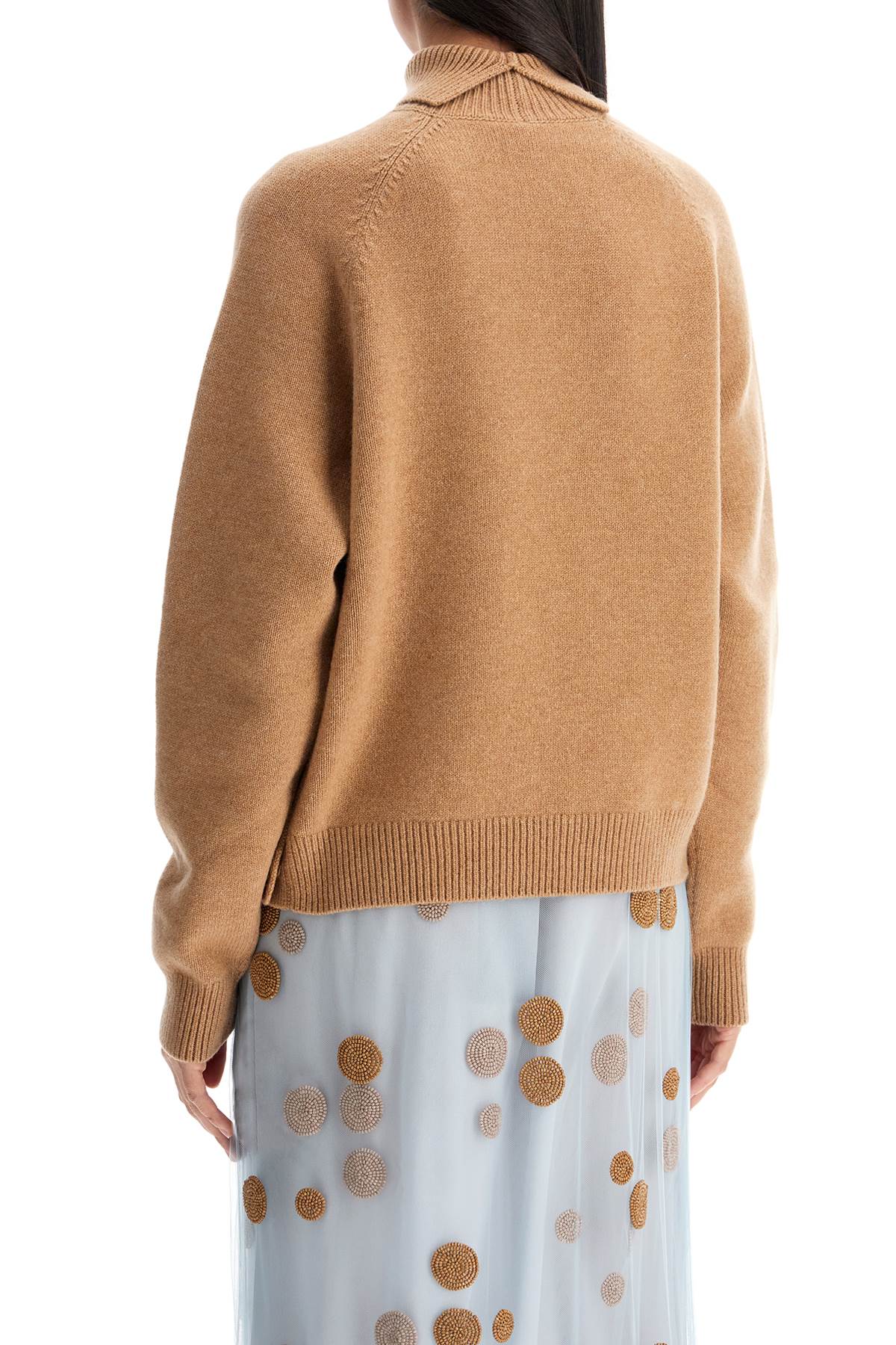 Shop Fendi Cashmere Selleria Pullover In Beige