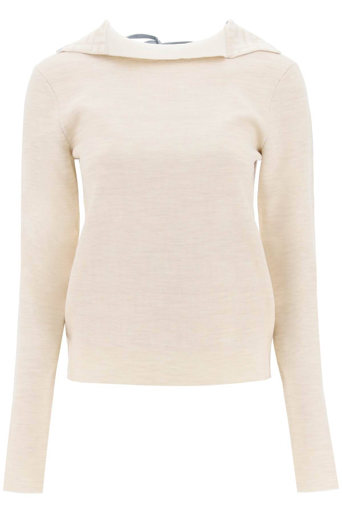 Fendi Wool Turtleneck Sweater In Beige