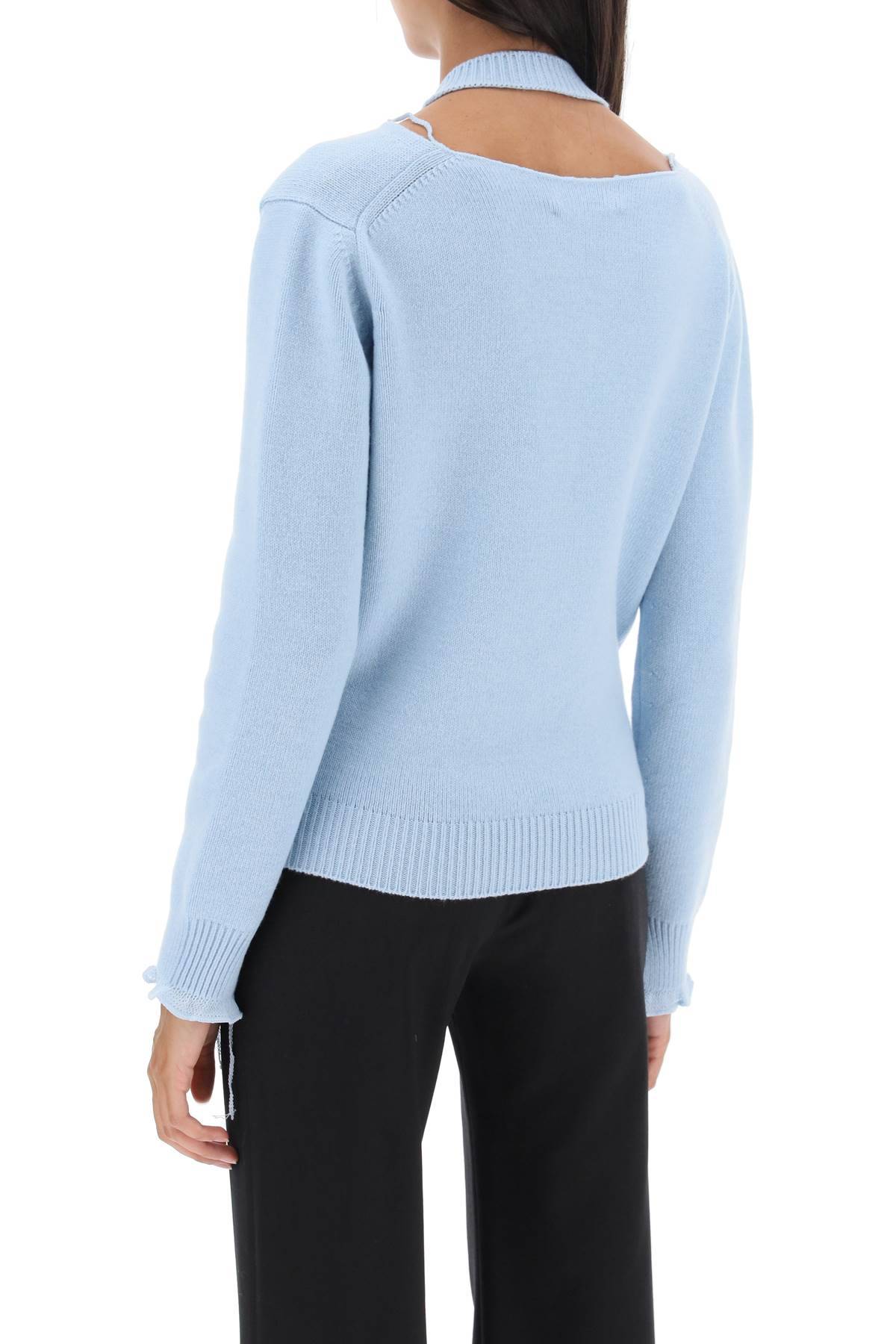 Shop Fendi Cashmere Pullover In Light Blue