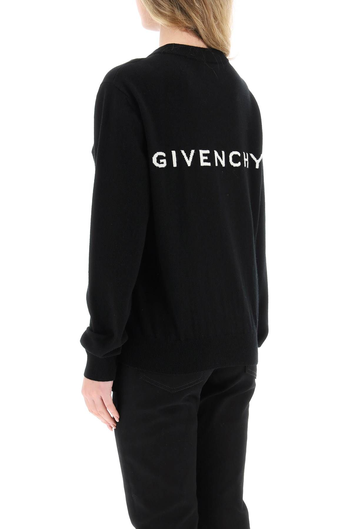 Shop Givenchy 4g Wool And Cashmere Sweater With Back Logo In Black