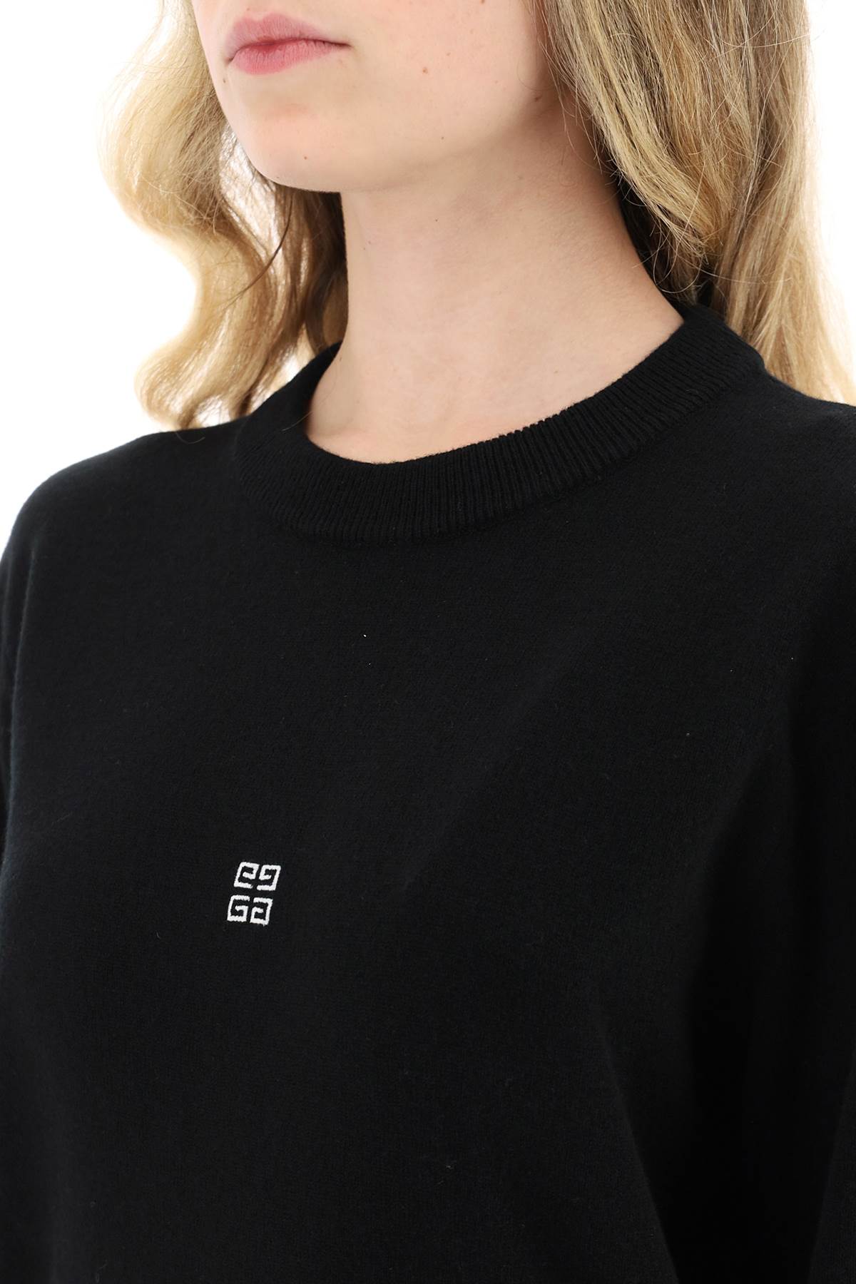 Shop Givenchy 4g Wool And Cashmere Sweater With Back Logo In Black
