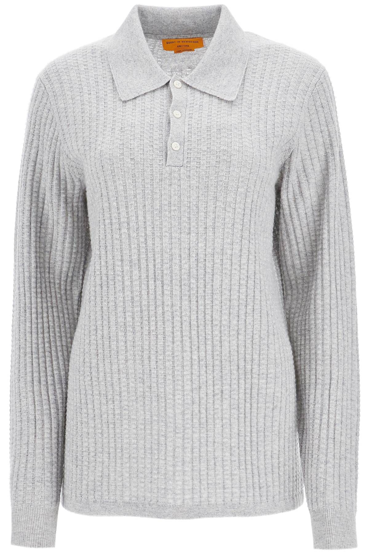 Shop Guest In Residence Polo-inspired Pullover In Grey