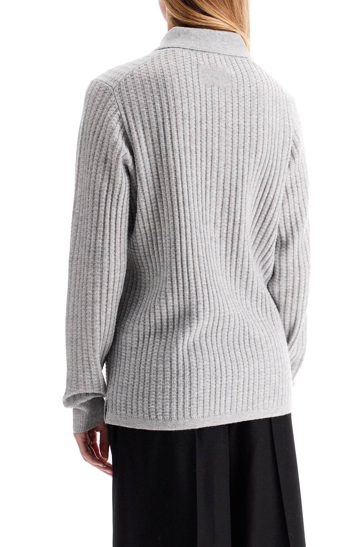 Shop Guest In Residence Polo-inspired Pullover In Grey