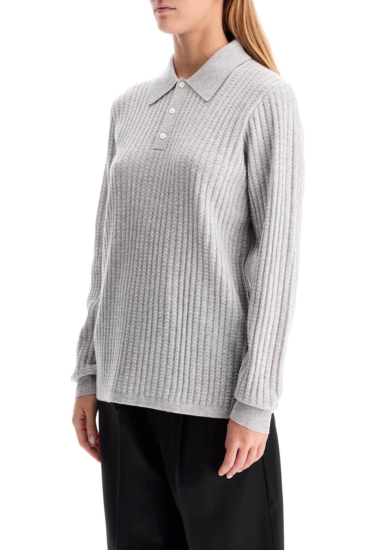 Shop Guest In Residence Polo-inspired Pullover In Grey