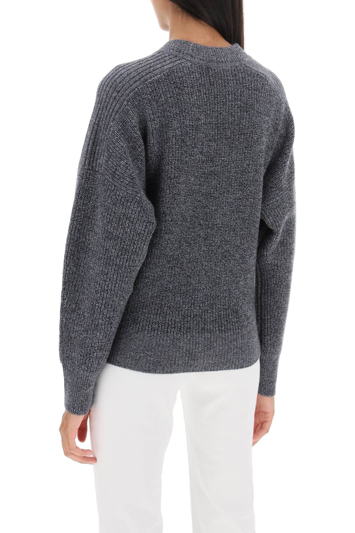 Shop Marant Etoile 'blow' Merino Wool Sweater In Grey