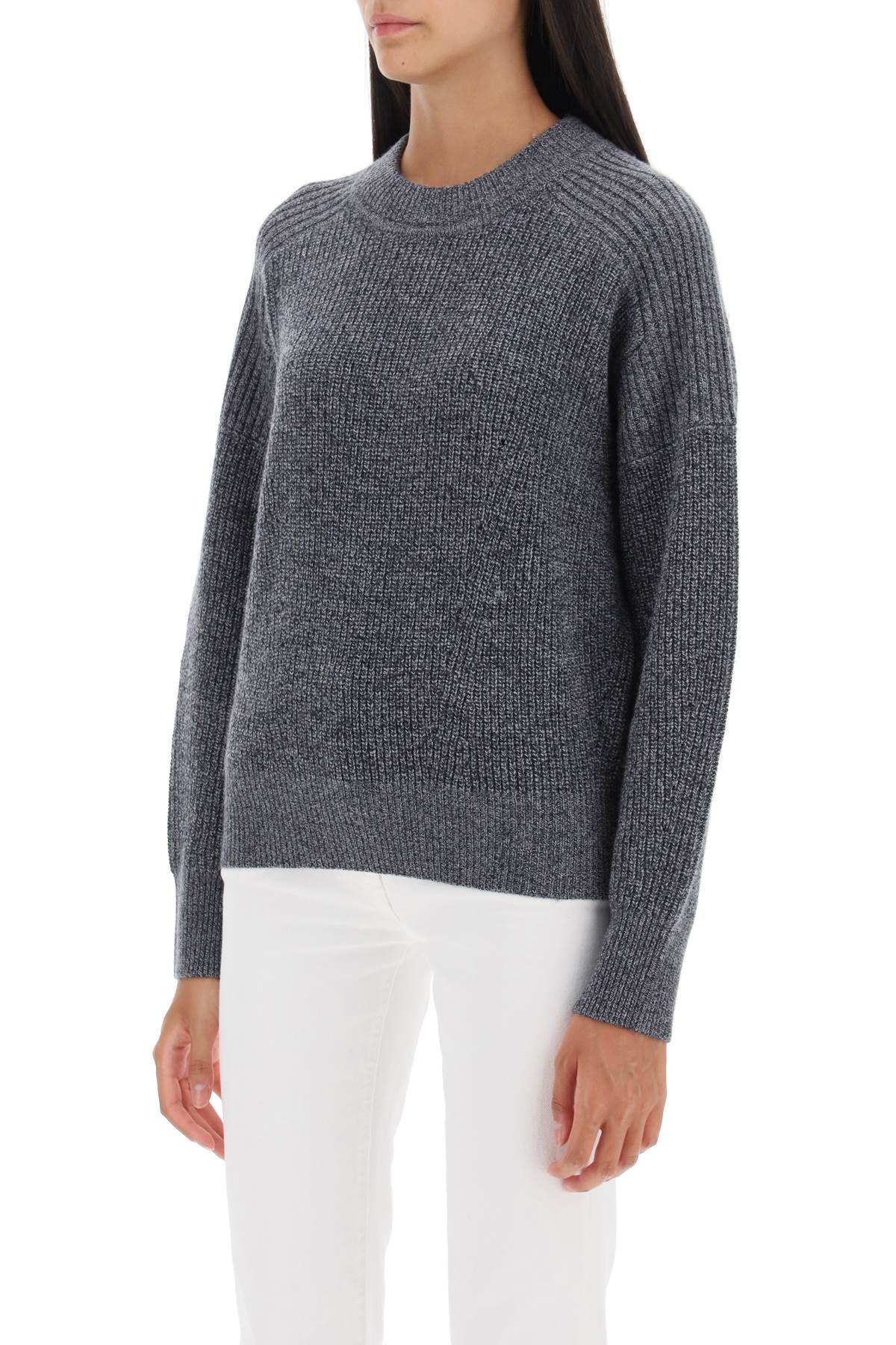 Shop Marant Etoile 'blow' Merino Wool Sweater In Grey